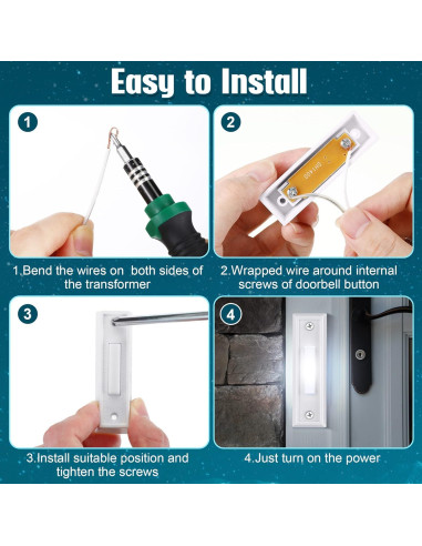 Botón de Timbre Iluminado Saillong con Luz LED Blanco