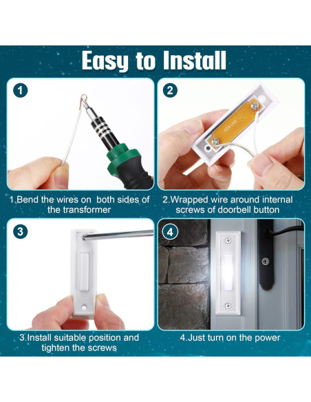 Botón de Timbre Iluminado Saillong con Luz LED Blanco