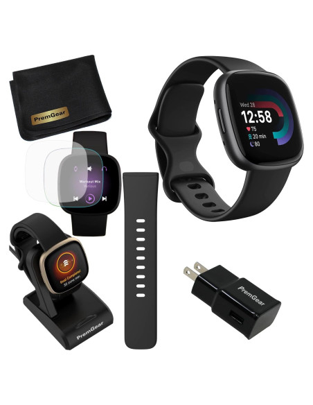 Fitbit Versa 4 Reloj Inteligente Fitness Negro/Gris GPS 6 Días