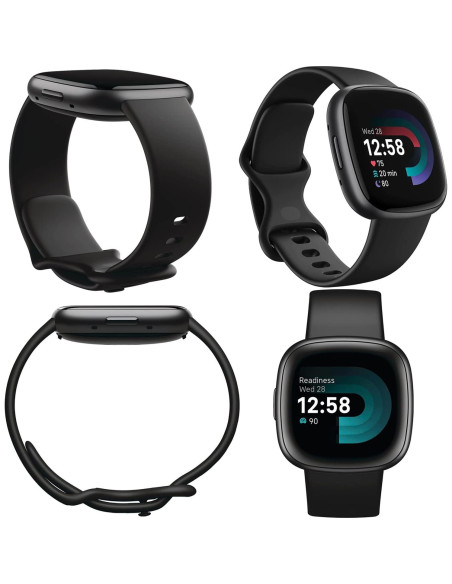 Fitbit Versa 4 Reloj Inteligente Fitness Negro/Gris GPS 6 Días