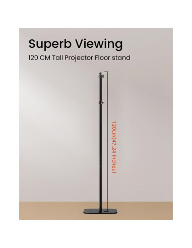 Soporte para Proyector Aurzen 120 cm Altura 8,16 kg Estable