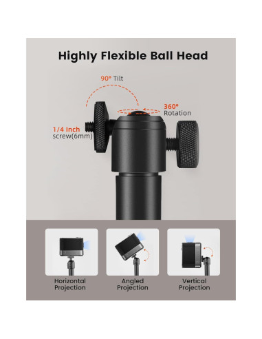 Soporte para Proyector Aurzen 120 cm Altura 8,16 kg Estable
