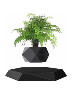 Maceta Flotante Magnética GUIYING Hexagonal Negra 30 cm
