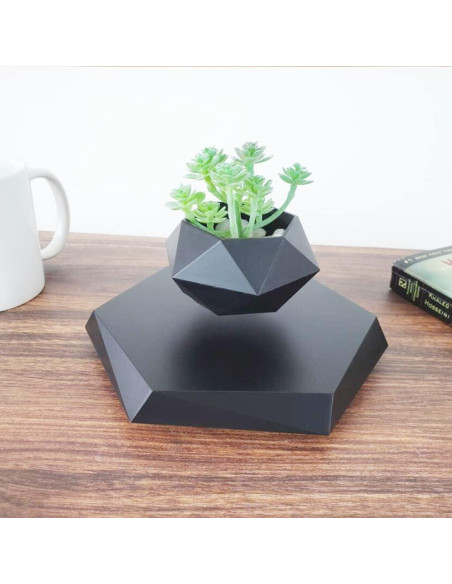 Maceta Flotante Magnética GUIYING Hexagonal Negra 30 cm Maceta Flotante Magnética GUIYING Hexagonal Negra 30 cm