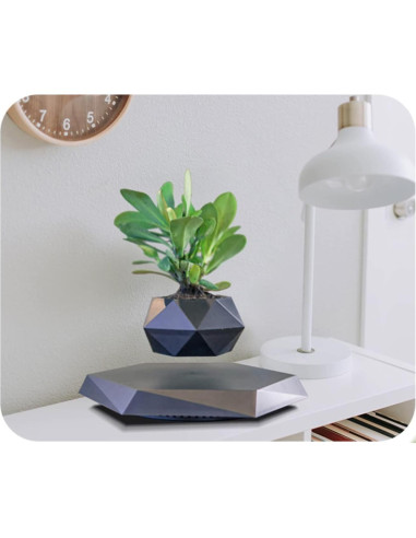 Maceta Flotante Magnética GUIYING Hexagonal Negra 30 cm