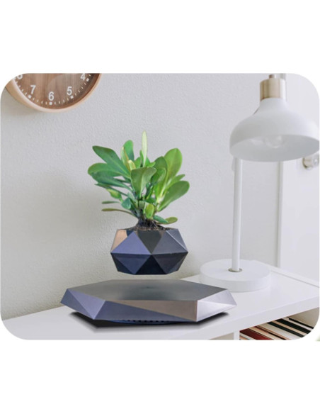 Maceta Flotante Magnética GUIYING Hexagonal Negra 30 cm Maceta Flotante Magnética GUIYING Hexagonal Negra 30 cm