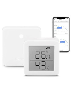 SwitchBot Termómetro Higrómetro WiFi con Hub, Sensor 230g