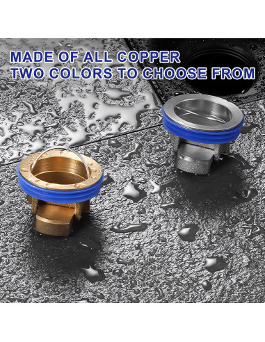 2 Piezas Desagüe Ducha QruiLanTu Latón Drenaje Rápido