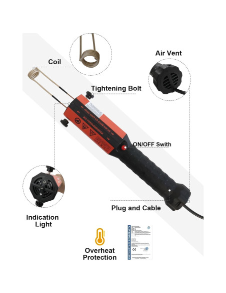 Calentador de Inducción Flieeya 1200W 8 Bobinas LED