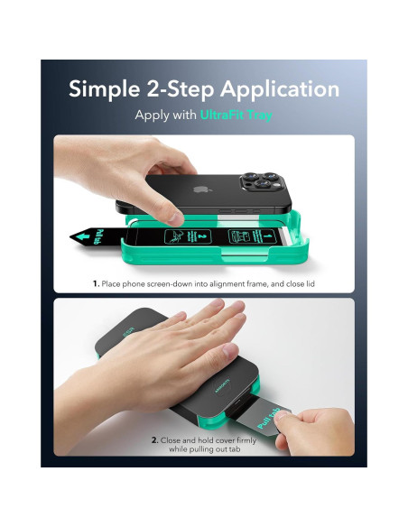 ESR Cristales 9H+ para iPhone 16 Pro Max - Paquete de 3