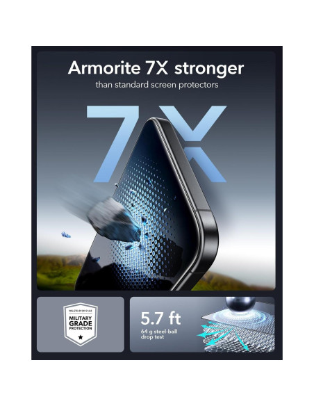 ESR Cristales 9H+ para iPhone 16 Pro Max - Paquete de 3