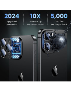 Protector de Lente de Cámara Uyiton para iPhone 16 Pro Max - Titanio 2