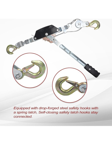 Extractor de Palanca BIGREAT 2 Toneladas con Ganchos y Correa