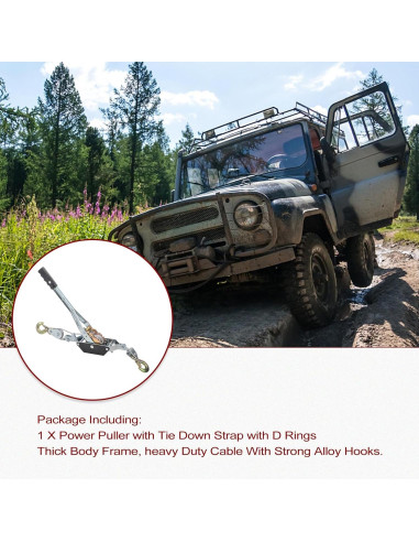 Extractor de Palanca BIGREAT 2 Toneladas con Ganchos y Correa