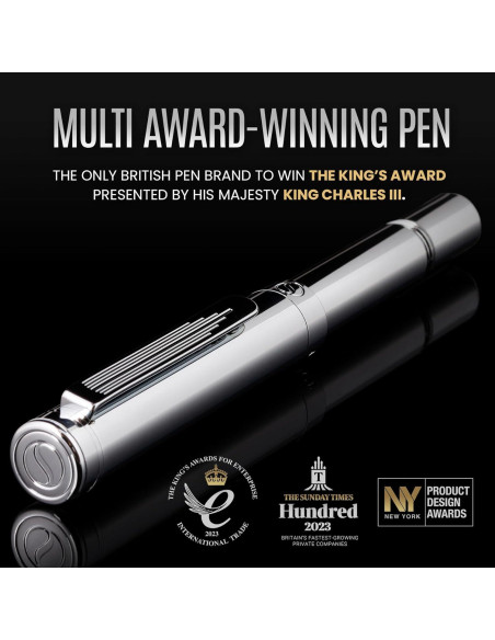 Bolígrafo Scriveiner Plata Cromo con Recarga Schmidt