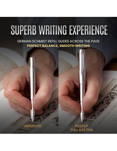 Bolígrafo Scriveiner Plata Cromo con Recarga Schmidt