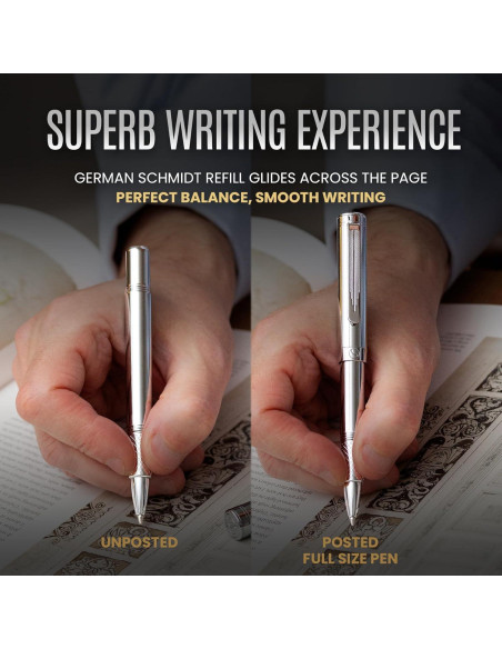 Bolígrafo Scriveiner Plata Cromo con Recarga Schmidt