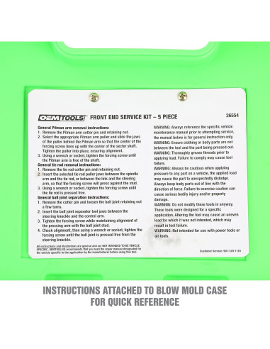 Kit de Servicio de Suspensión Delantera OEMTOOLS 26554 5 Piezas