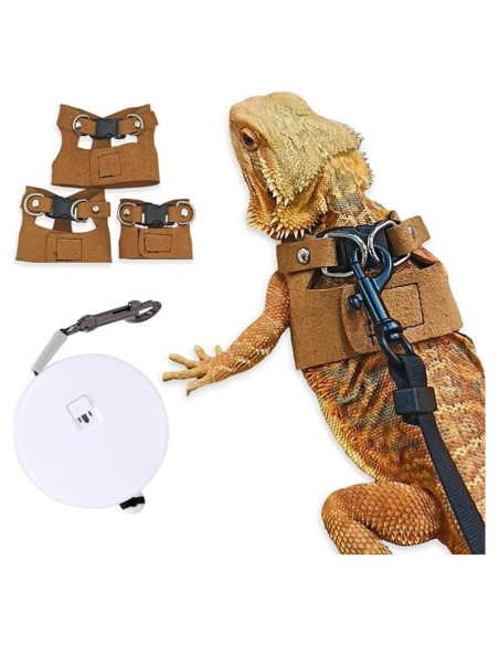 Correa y Arnés Ajustable HOKABLE para Dragón Barbudo - 3 Tamaños