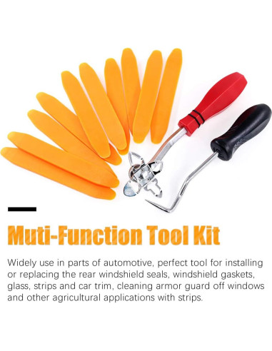Kit de herramientas para instalación de parabrisas Rustark 12 piezas