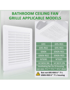 Rejilla de Ventilación WKZO C350GN para Baño 23x22 cm 2