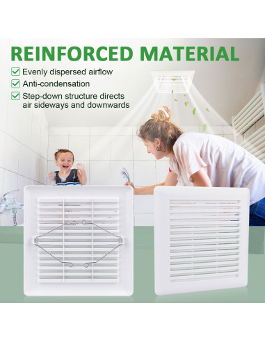 Rejilla de Ventilación WKZO C350GN para Baño 23x22 cm