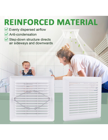 Rejilla de Ventilación WKZO C350GN para Baño 23x22 cm