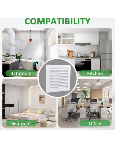 Rejilla de Ventilación WKZO C350GN para Baño 23x22 cm