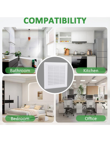 Rejilla de Ventilación WKZO C350GN para Baño 23x22 cm