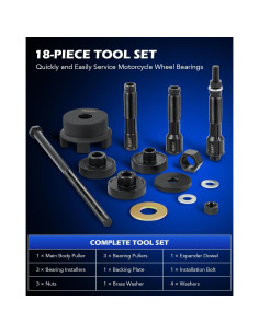 Kit de Herramientas para Rodamientos de Rueda Orion 18 Piezas 2