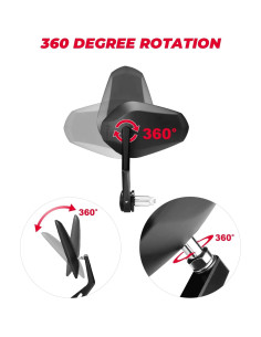 Espejos de Manillar KEMIMOTO 360 Aluminio 12.7x7.87cm 2