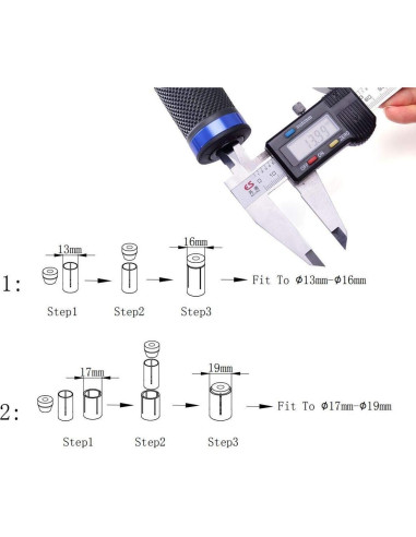 Espejos de Manillar KEMIMOTO 360 Aluminio 12.7x7.87cm