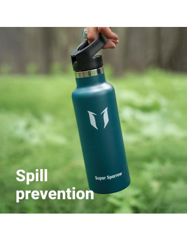 Botella de Agua Super Sparrow 750 ml Aislada Ergonómica
