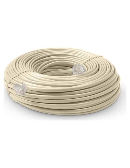 Cordón Telefónico THE CIMPLE CO 30,48 m Marfil 2 Conductores