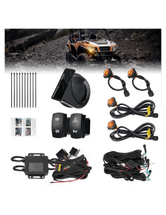 KEMIMOTO Kit de Señalización UTV con Claxon y Luz Ámbar