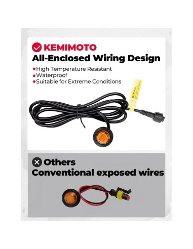 KEMIMOTO Kit de Señalización UTV con Claxon y Luz Ámbar
