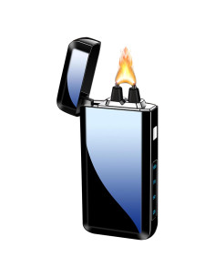 Encendedor Eléctrico YOZWOO Doble Arco Recargable Negro