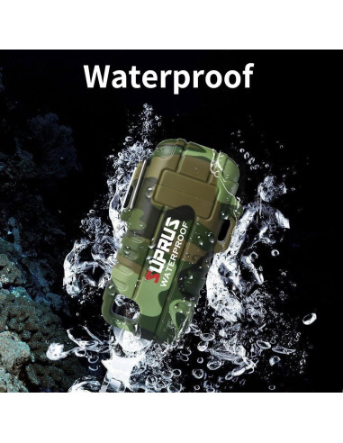 Encendedor a Prueba de Agua SUPRUS Recargable USB-C Camuflaje