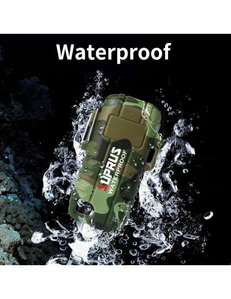 Encendedor a Prueba de Agua SUPRUS Recargable USB-C Camuflaje