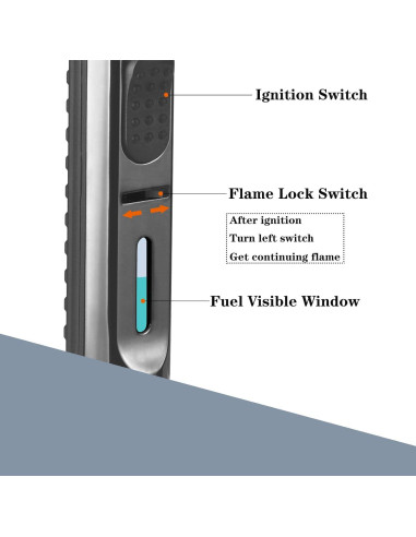 Encendedor Butano Yeuligo K7-TH Largo Ajustable 19.3 cm
