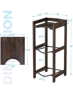 Soporte de madera LASIDO para jarras de agua 5 galones 31 cm 2