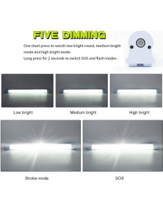 Luz de trabajo LED LETOUR LT-LT120 6000 lúmenes recargable 2