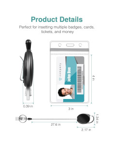 Soporte de Insignia Retráctil Puroma 10 Piezas PVC Claro 2