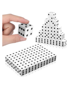 Dados Jumbo 30 Pcs Poen 25 mm Tema Casino Blancos