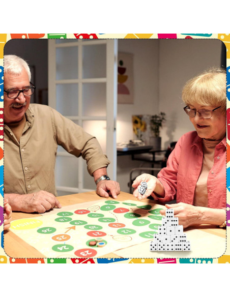 Dados Jumbo 30 Pcs Poen 25 mm Tema Casino Blancos