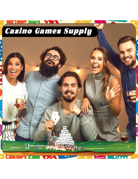 Dados Jumbo 30 Pcs Poen 25 mm Tema Casino Blancos