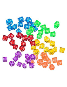 60 Dados Poliedricos D10 Acrílico para Juegos de DND RPG