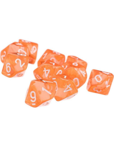 60 Dados Poliedricos D10 Acrílico para Juegos de DND RPG