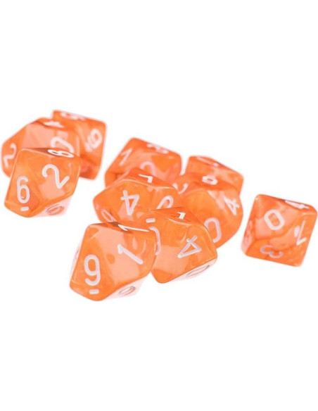 60 Dados Poliedricos D10 Acrílico para Juegos de DND RPG