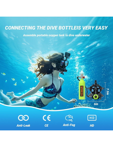 Máscara de Buceo Completa SMACO Modelo smacosports 180